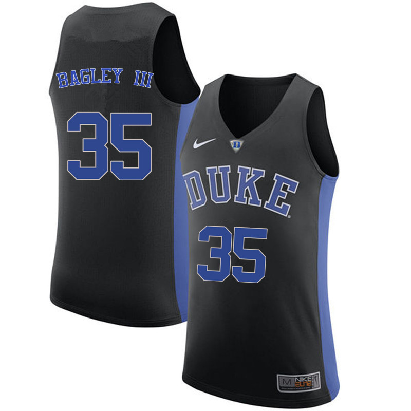 Men Duke Blue Devils #35 Marvin Bagley III College Basketball Jerseys Sale-Black